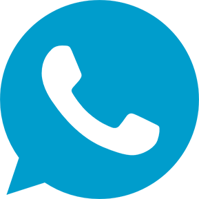 A blue phone is in the shape of a speech bubble.